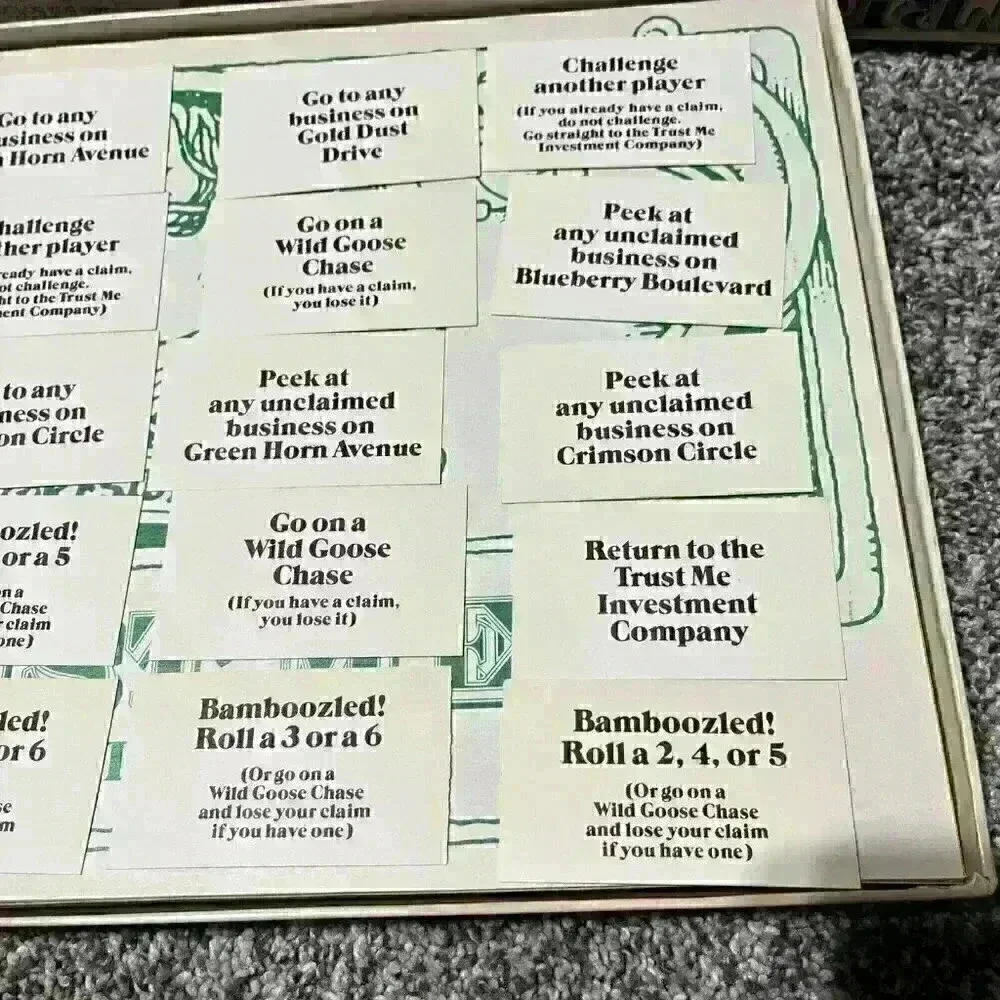 Vintage 1981 TRUST ME Board Game Replacement Game Cards -20
